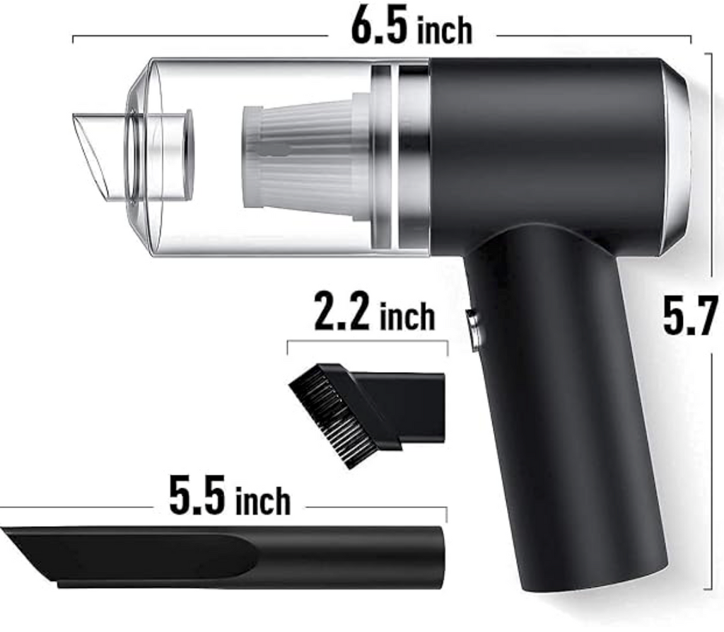 3 in 1 Portable Wireless Vacuum Cleaner with Blower | Rechargeable Mini Cleaning Machine for Car, Home & Office | Powerful Suction & Lightweight Design