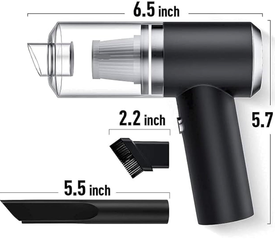 3 in 1 Portable Wireless Vacuum Cleaner with Blower | Rechargeable Mini Cleaning Machine for Car, Home & Office | Powerful Suction & Lightweight Design