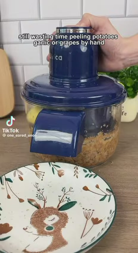 Automatic Fruit Peeler Machine | Electric Fruit Peeling Machine for Garlic, Grapes, Tomatoes & Cherries | Rechargeable Small Fruit Peeling Machine for Home Use | Electric Peeler Machine